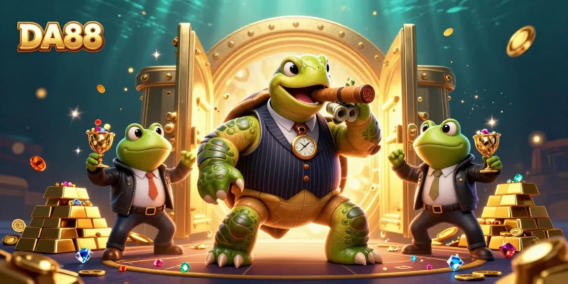 Bet big with DA88 while enjoying immersive gameplay and golden winnings in a vibrant casino scene.