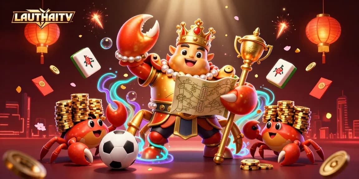 Experience LAUTHAITV live sports betting with thrilling scenes of vibrant characters and dynamic elements.