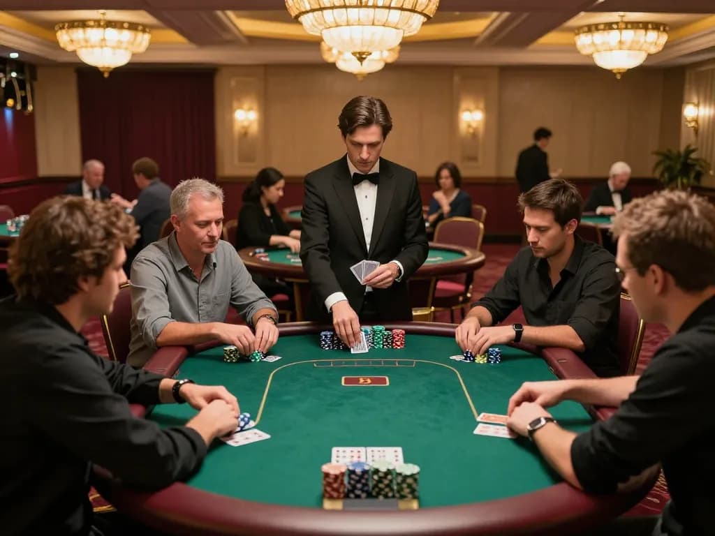Watch players strategize at the poker table during a high-stakes game at https://net88.wtf/.
