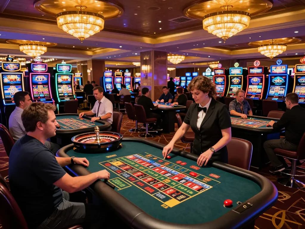 Thrilling roulette gameplay at HITCLUB casino, with players engaged and vibrant atmosphere.