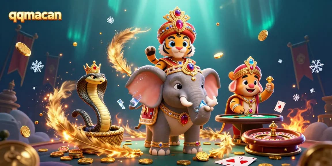 Experience intense gaming with qqmacan's vibrant casino scene featuring immersive characters and dynamic elements.