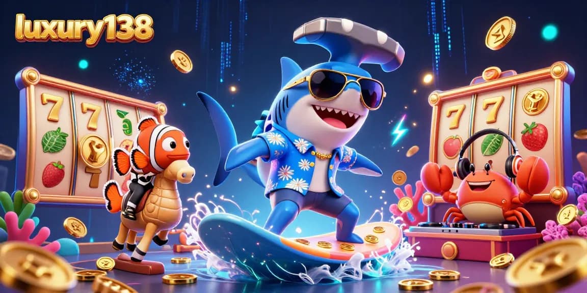 Experience thrilling excitement with luxury138's vibrant 3D casino scene packed with interactive character action.