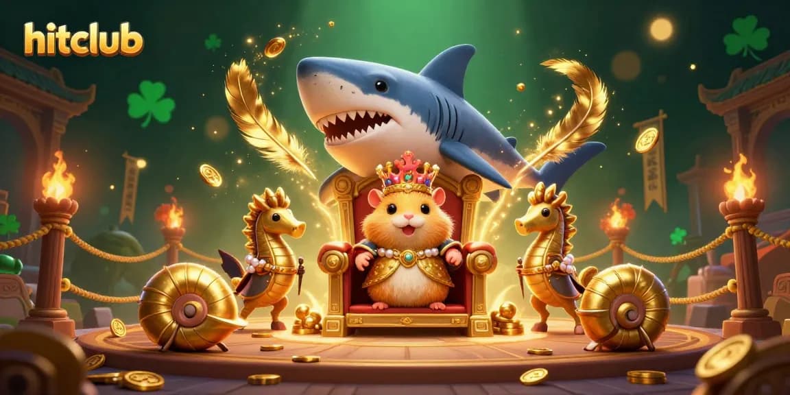 Engage in the thrilling world of hitclub, showcasing an epic duel among majestic characters in a vibrant casino arena.