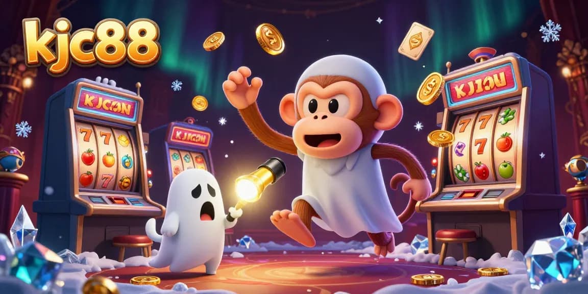 Experience thrilling slot adventures with kjc88 in a vibrant haunted casino scene.