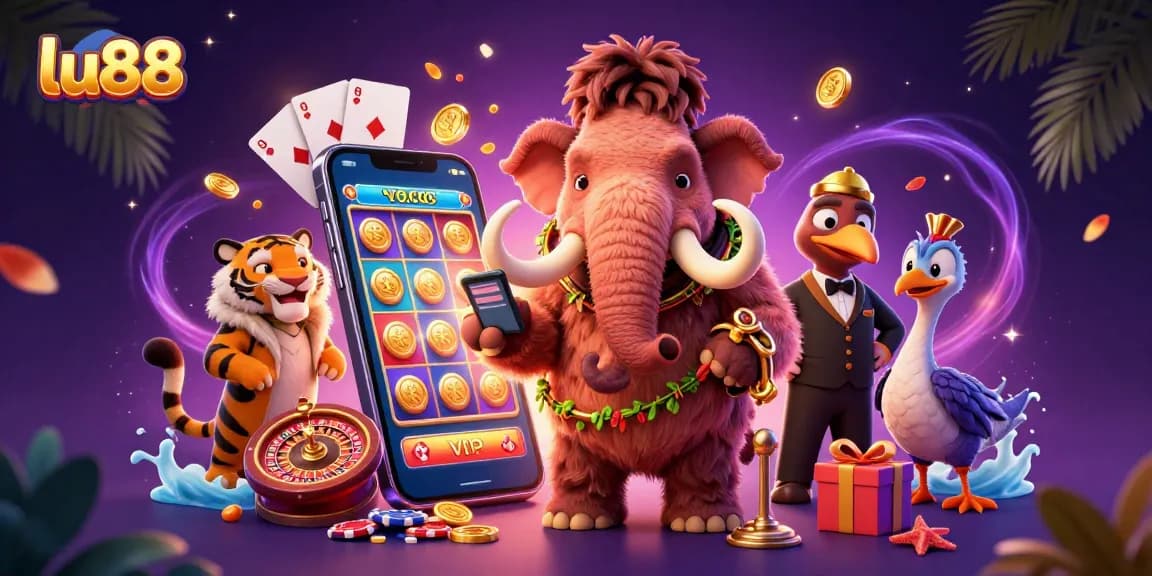 Experience the thrill of lu88 with vibrant 3D casino elements and engaging characters.