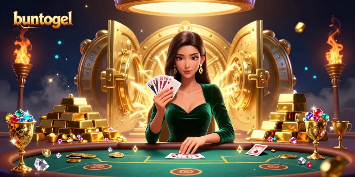 Experience the thrill of playing at buntogel with our stunning poker scene in a luxurious setting.