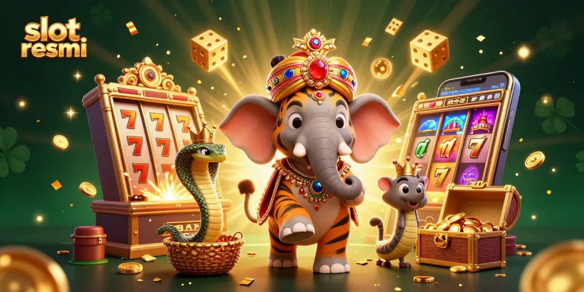 Experience thrilling gameplay with slot resmi as a jeweled elephant bursts coins and excitement in a rich 3D casino scene.