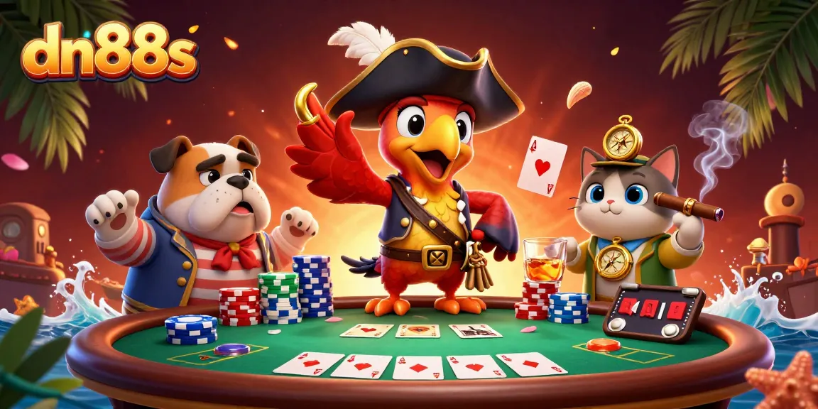 Experience thrilling poker action at dn88s with dynamic characters and vibrant casino elements.