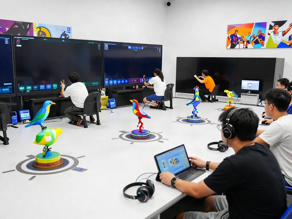 Players involved in capturing virtual birds in an engaging rokok88 login game environment.