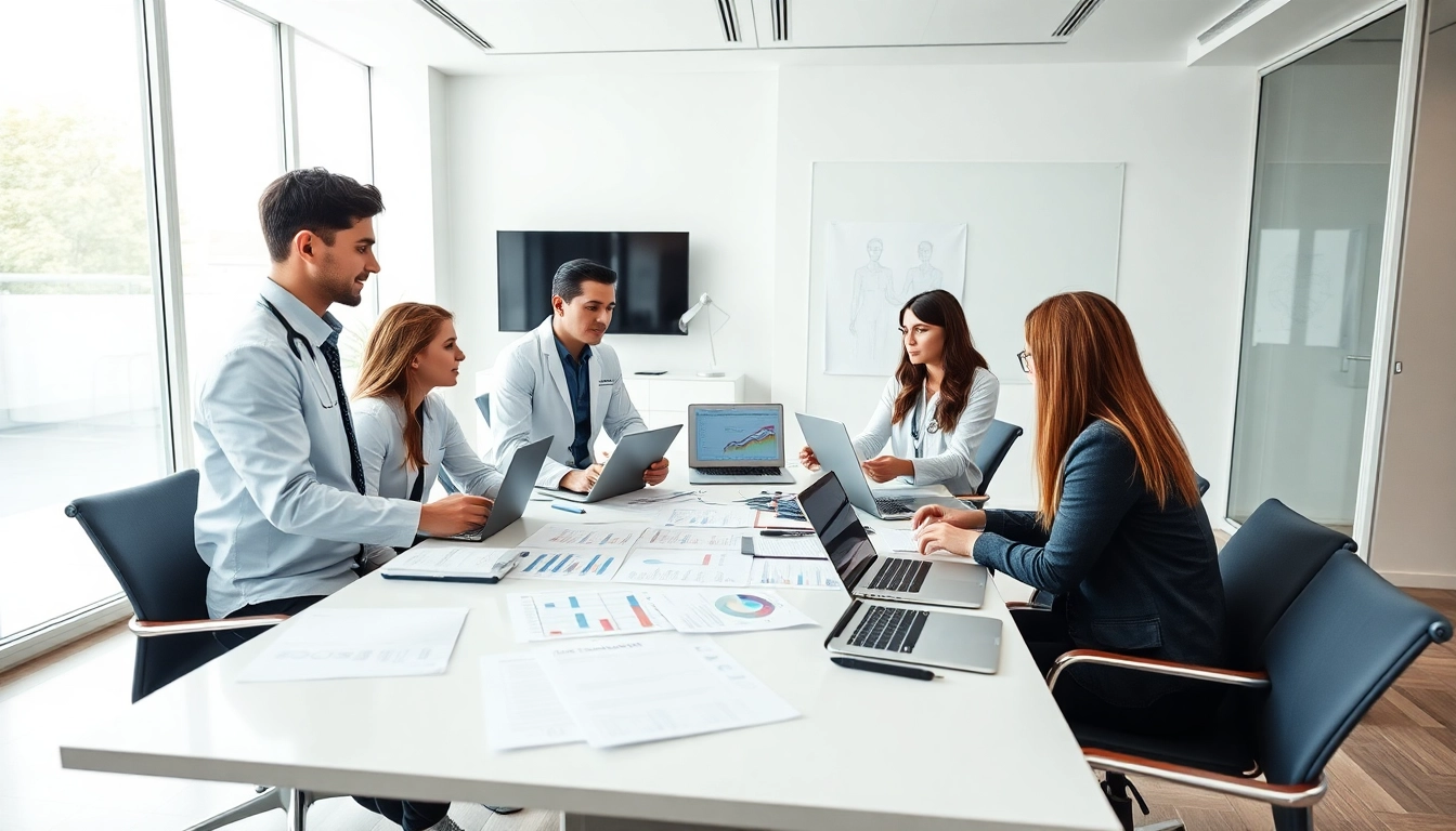 Analisi delle normative FDA Italia in un ufficio moderno con un team collaborativo.