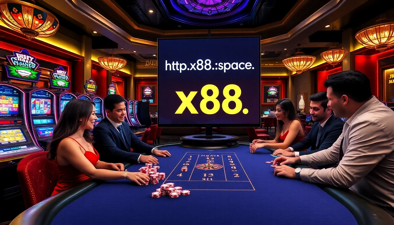 Exciting poker game at the casino featuring online elements from https://xx88.space/ for gamblers.