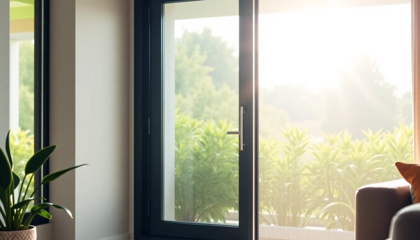 Installazione zanzariera porta finestra con design elegante e funzionale in un ambiente moderno.