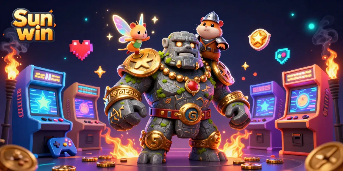 Engage in the thrilling world of Sun win with an epic gaming illustration.