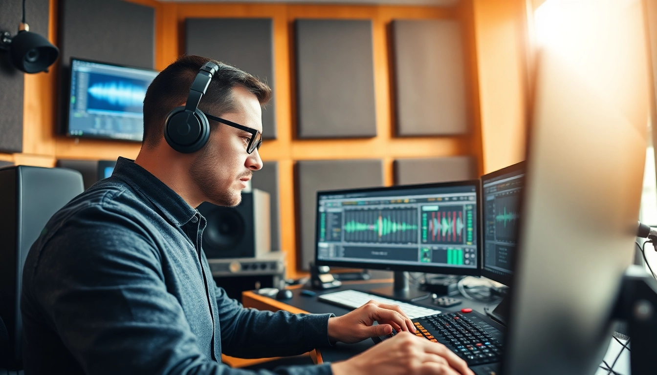 Enhance tracks with online audio mastering services at a professional studio setting.