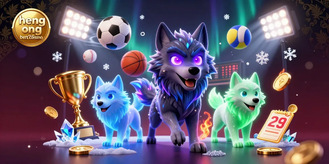 Experience the excitement of heng ong bet casino with vibrant ghostly wolves and dynamic sports elements.