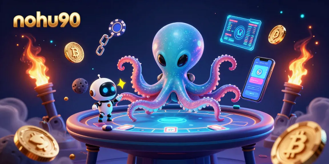 Nohu90 offers thrilling poker games with an alien octopus character at the helm.