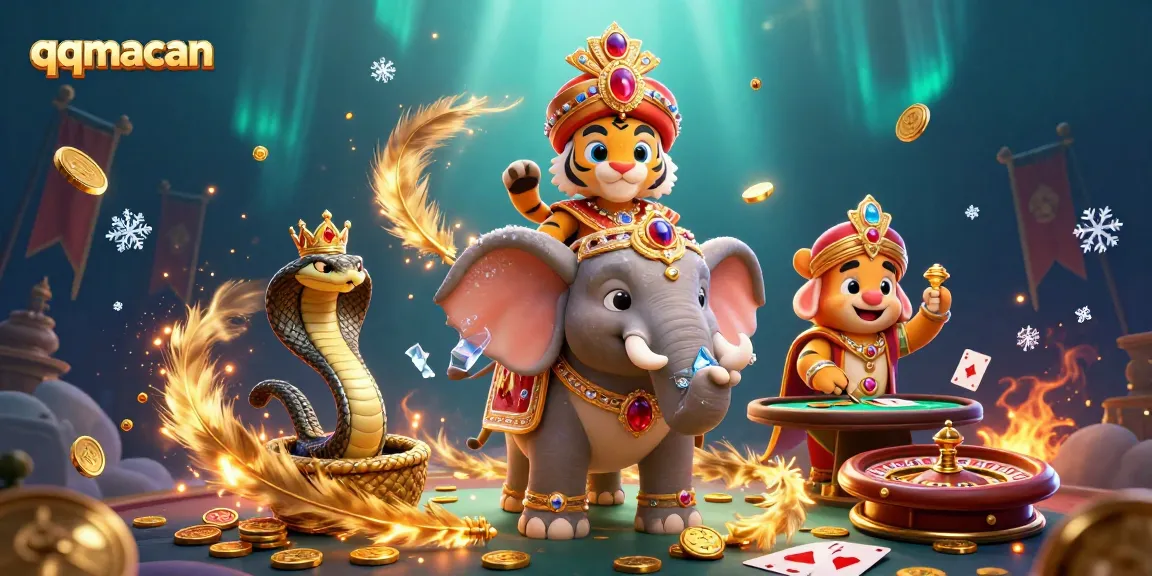 Experience intense gaming with qqmacan's vibrant casino scene featuring immersive characters and dynamic elements.