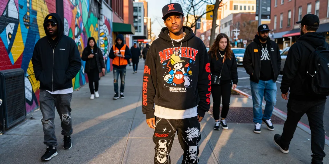 Bold streetwear fashion inspired by rokok88 rtp in vibrant urban setting