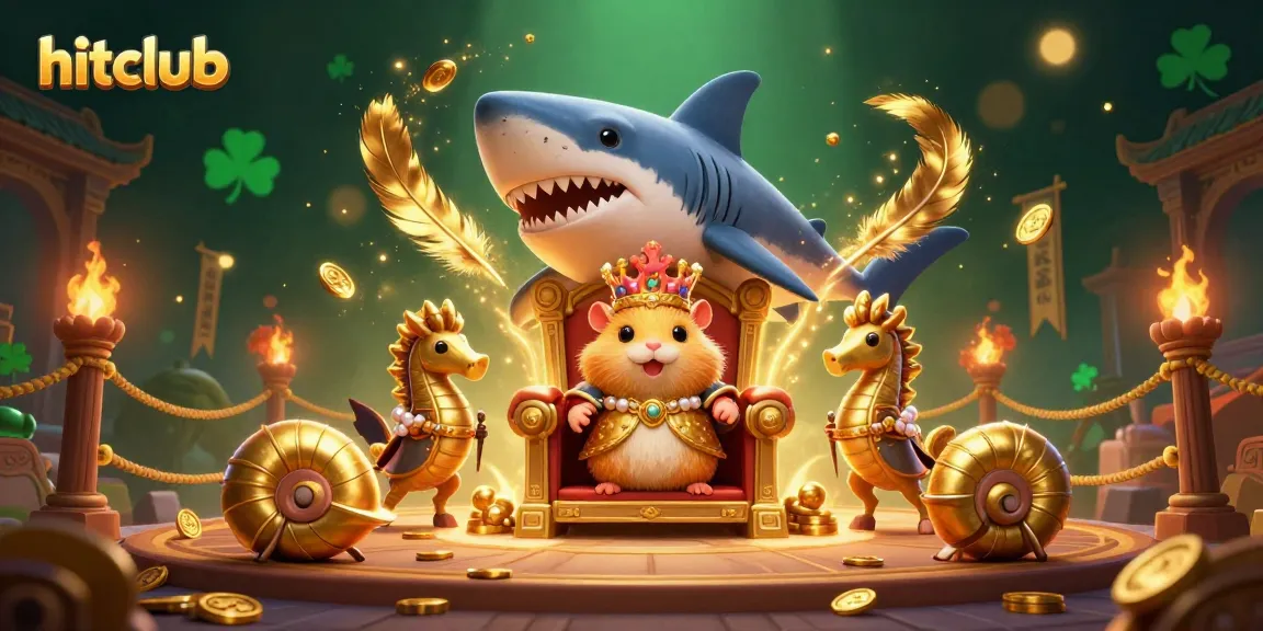 Engage in the thrilling world of hitclub, showcasing an epic duel among majestic characters in a vibrant casino arena.