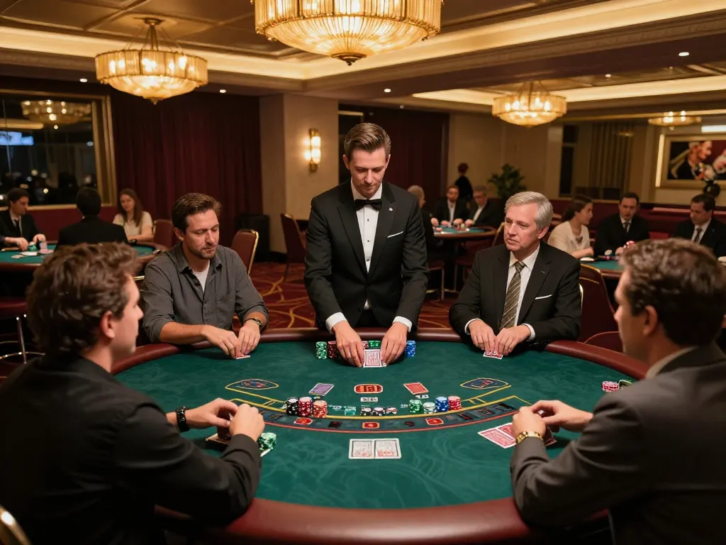 Engaged players at a blackjack table during a live dealer session on 79king-vn.