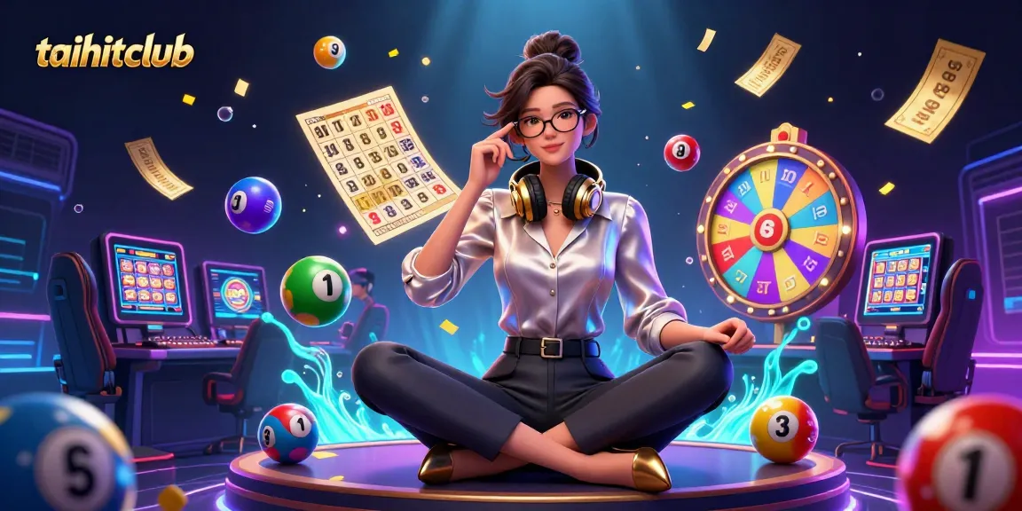 Experience thrilling gameplay at taihitclub with dynamic lottery balls, slot machines, and vibrant casino elements.