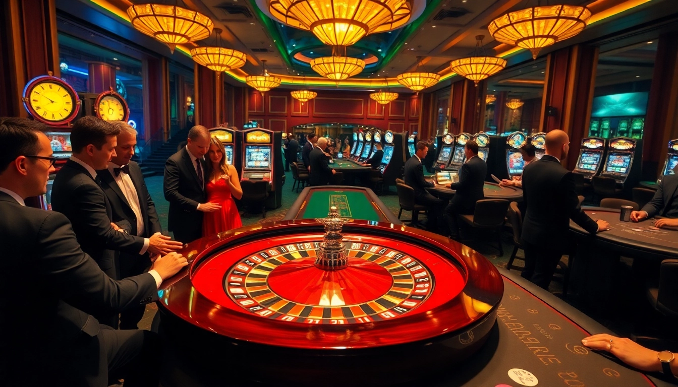 Gamblers enjoying a thrilling moment at MM88 casino, placing bets and engaging in excitement.