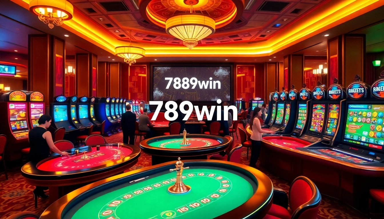 Experience thrilling gameplay at 789win with luxurious casino tables and vibrant slot machines.