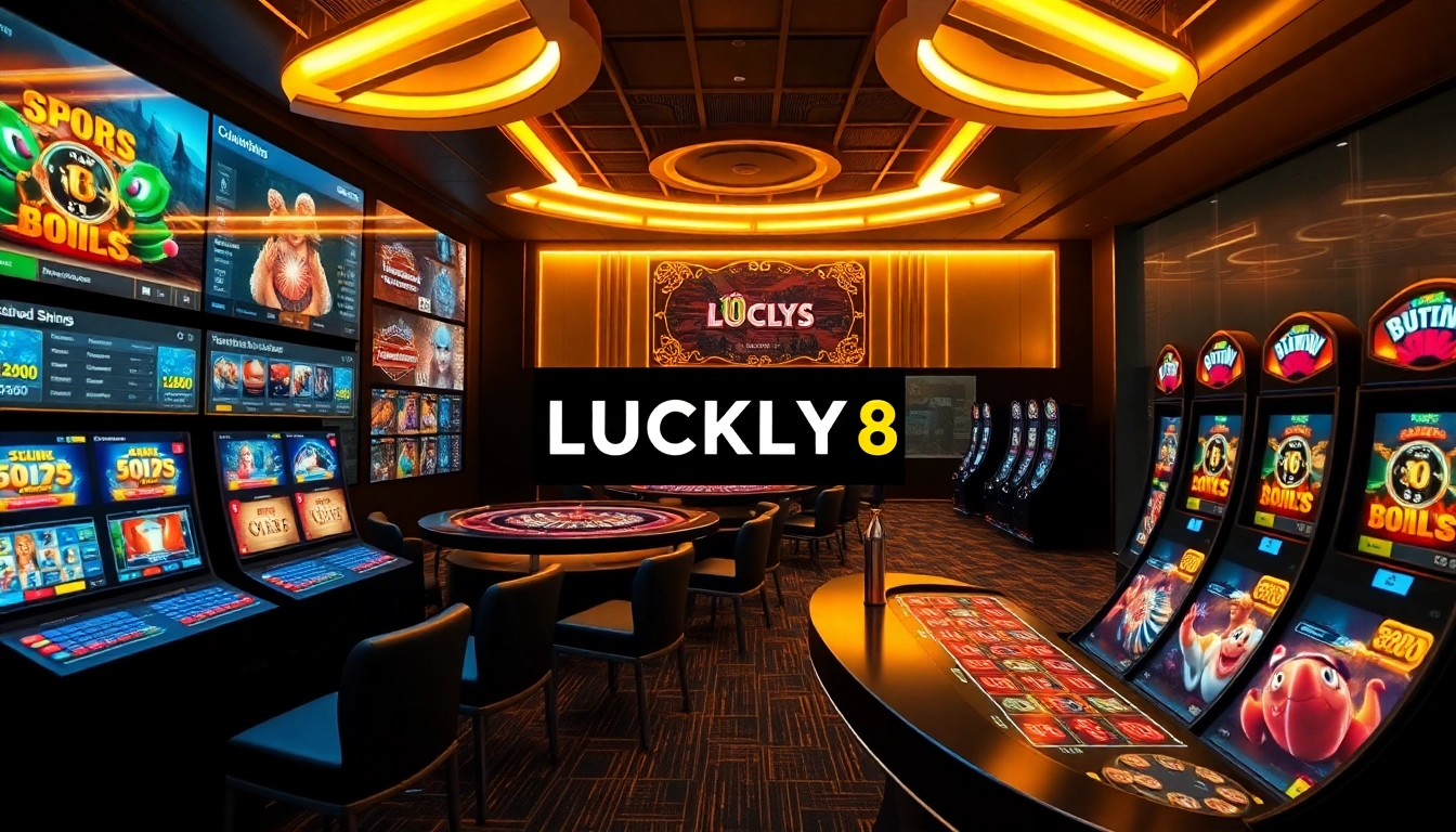 LUCKY8 online gaming platform showcasing diverse games and user-friendly interface