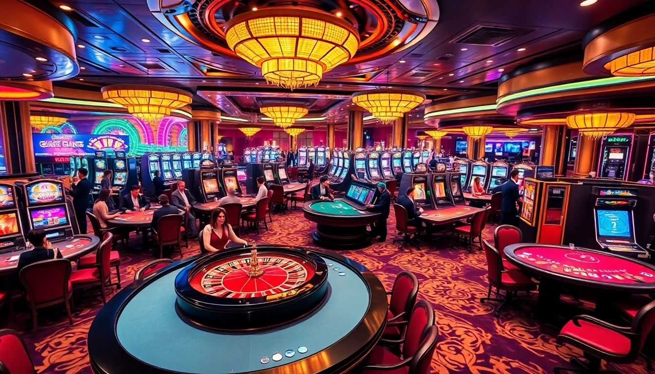 Bong88 players enjoying an exciting game at a luxurious casino table with vibrant betting elements