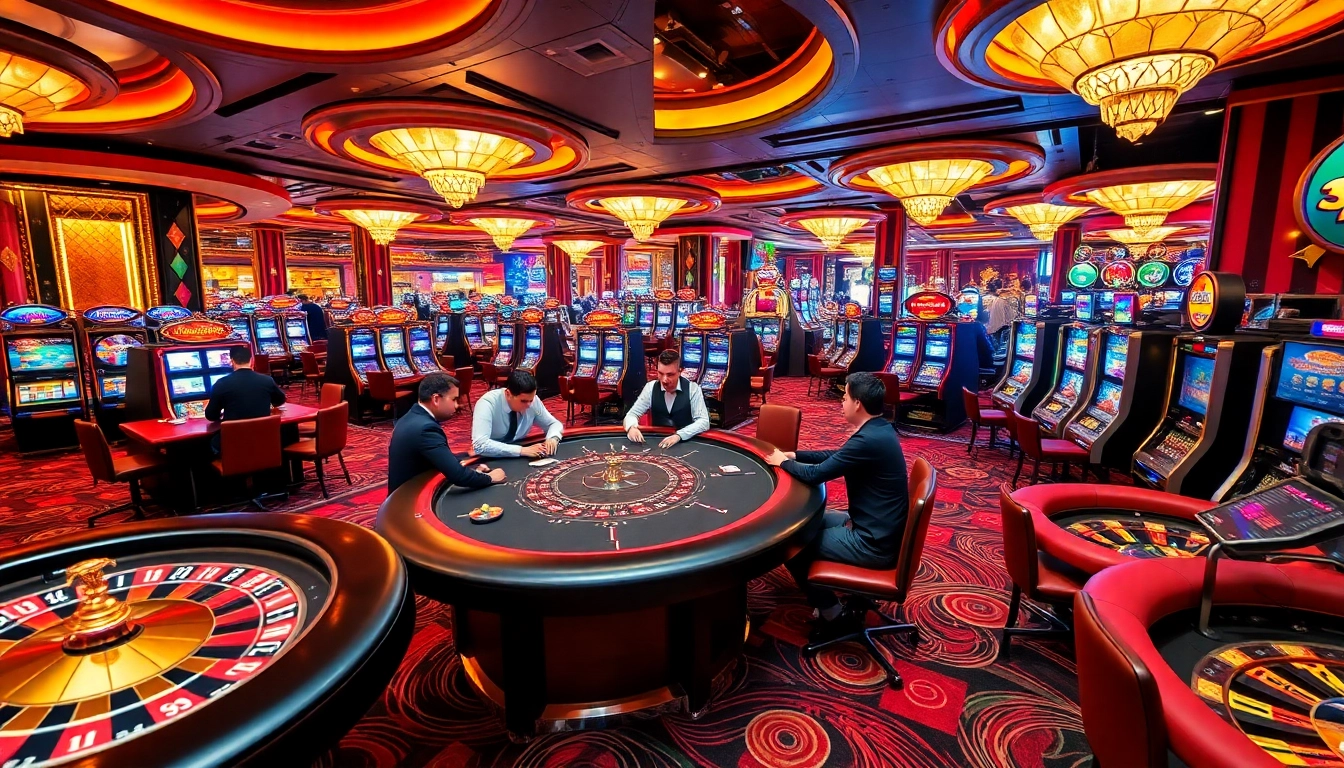 Exciting poker action at fb88 casino with vibrant tables and thrilling gameplay.