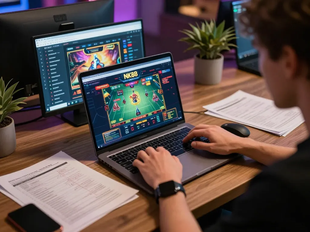 Engaging gameplay on NK88 showing strategic moves in an online casino environment.