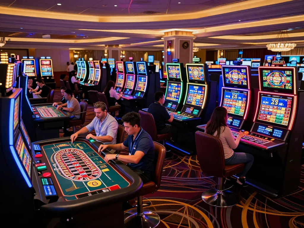 Engage with excitement at the slot machines and roulette tables at may88.