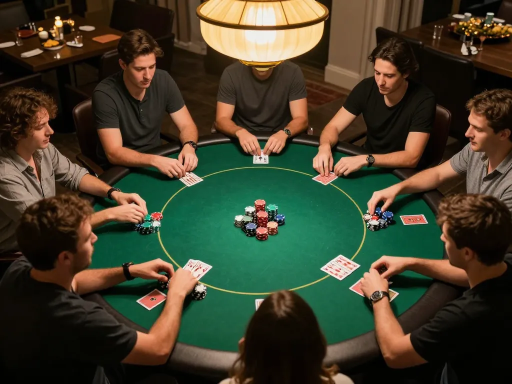 Socolive users engaging in a friendly poker night session with friends and lively gameplay