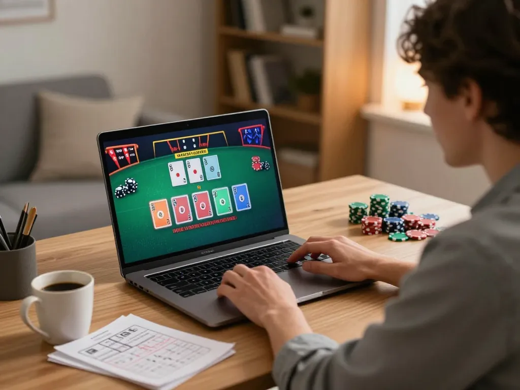 Player engaged in HITCLUB blackjack game with live dealer, showcasing strategic online gambling.