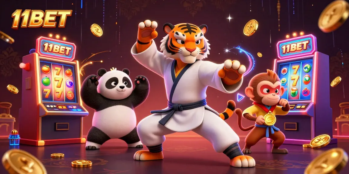 Experience thrilling slots at 11BET with fun gaming characters and vibrant visuals.