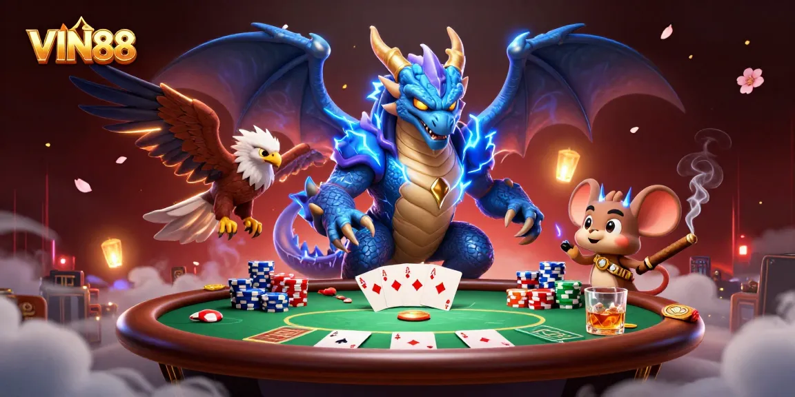 Engage in thrilling casino experiences at VIN88, featuring dynamic poker elements with stunning graphics.