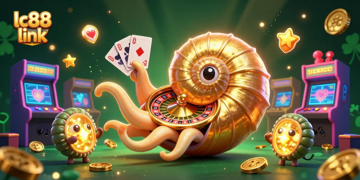 Experience the thrill of winning at lc88 link with a vibrant casino-themed illustration of game characters and elements.