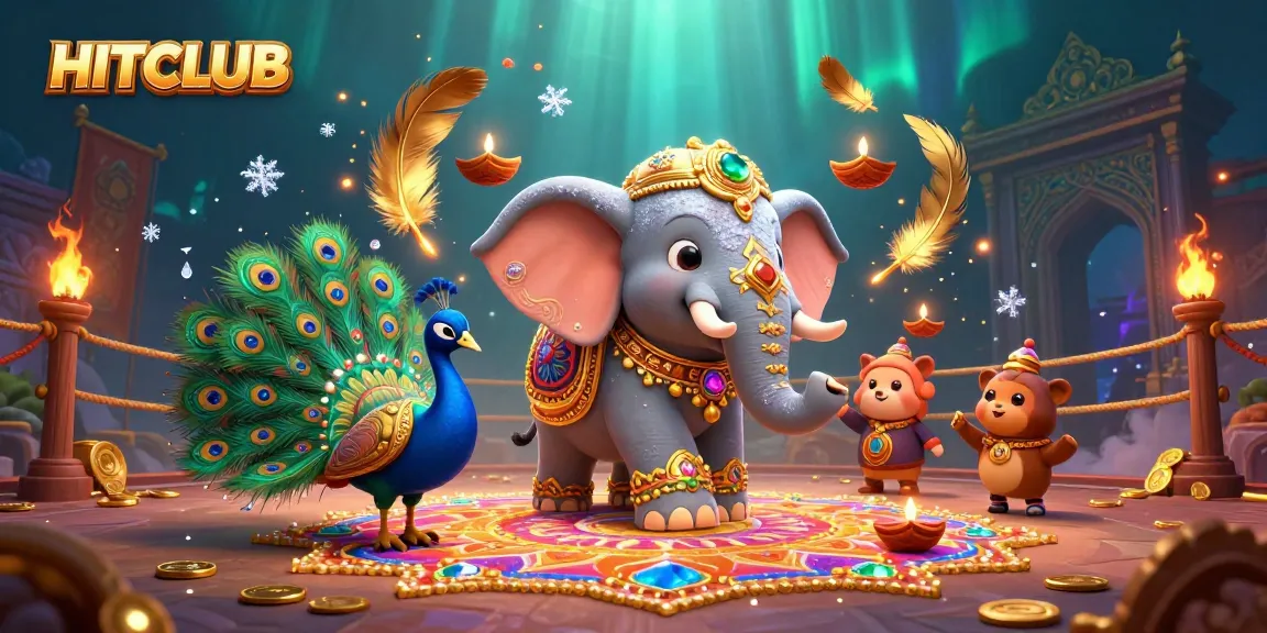 Engage with HITCLUB and win exciting rewards in this vibrant 3D casino illustration.