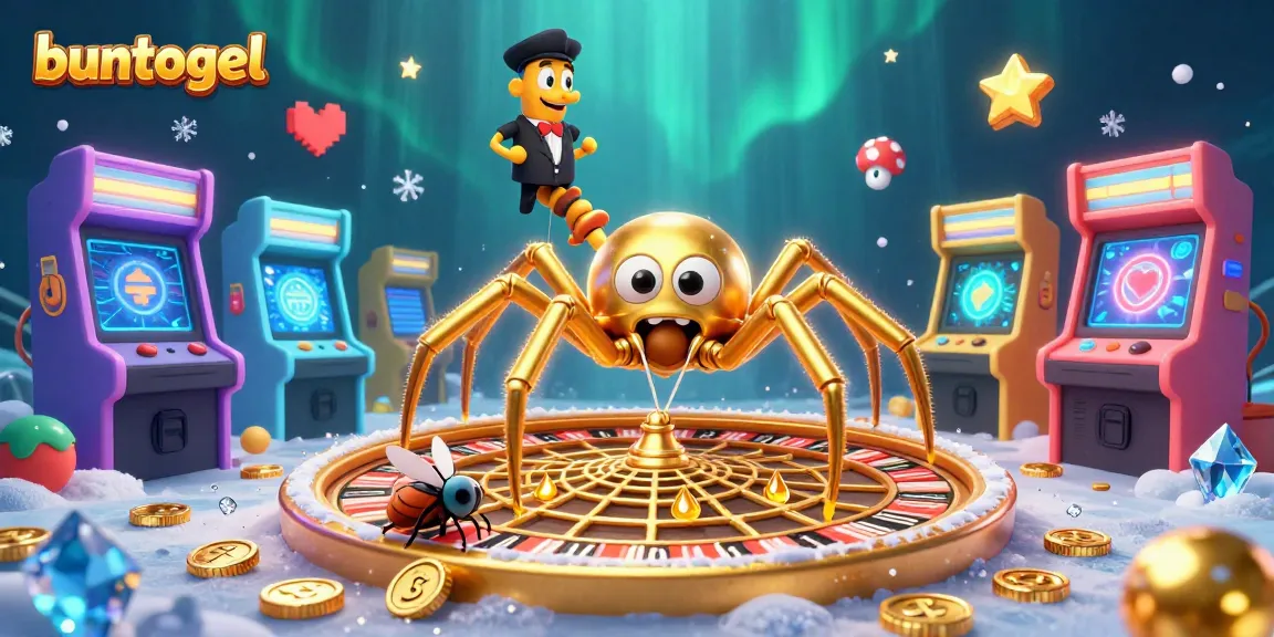 Experience the excitement of playing buntogel with lively characters in a vibrant casino scene.