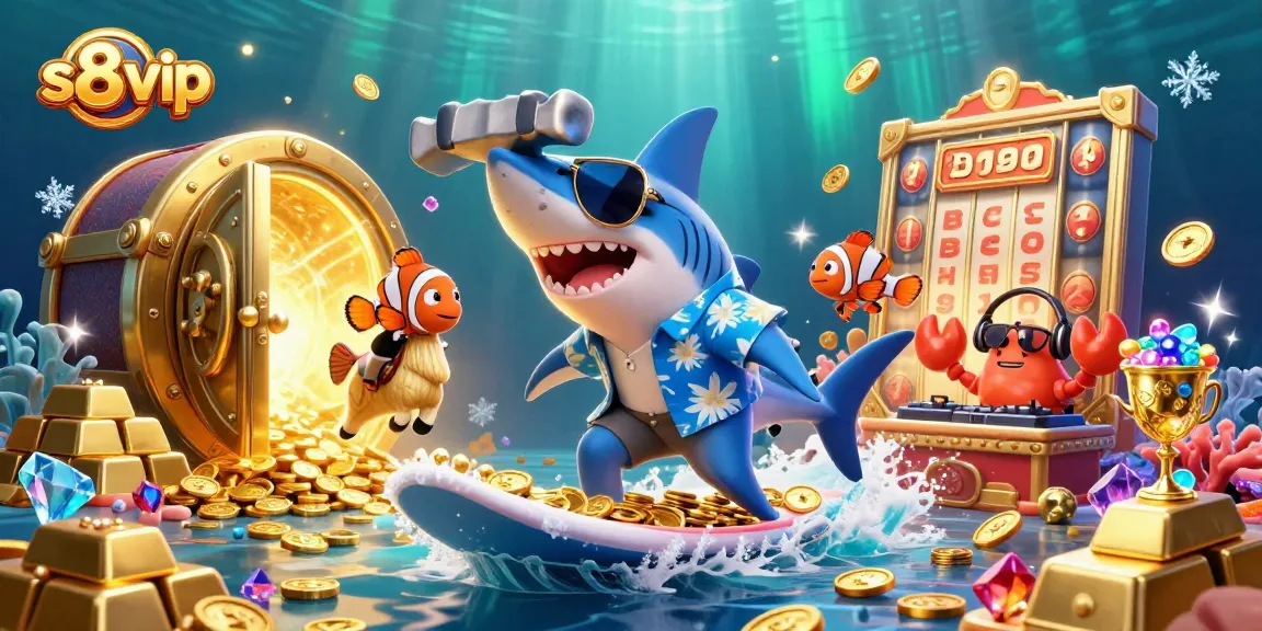 Experience the thrill with s8 vip in vibrant 3D illustration featuring fun casino elements.