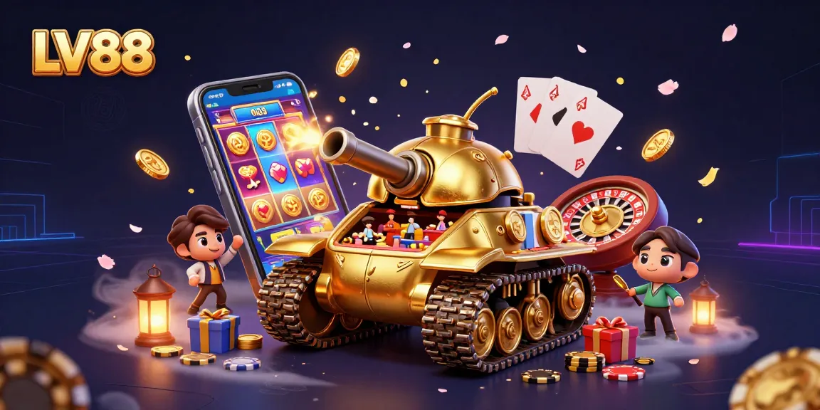 Experience the excitement of LV88, with a miniature casino bursting with gaming action.