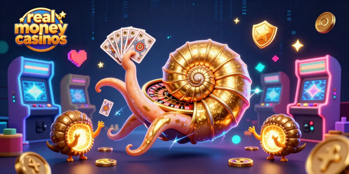 Join the exciting real money online casinos with a vibrant 3D illustration of gaming fun.